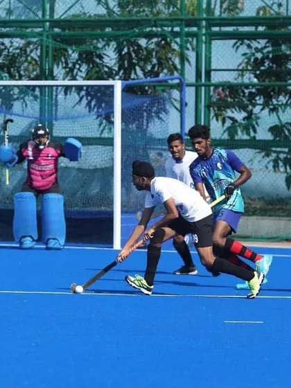 We love to see our players in action. Here, one of my athletes prepares to take a shot on goal during a competitive match.