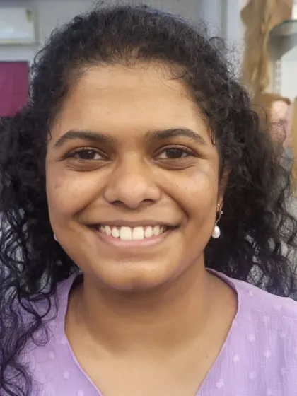 Before: A lovely smile, ready for a corrective makeup session to enhance her features.