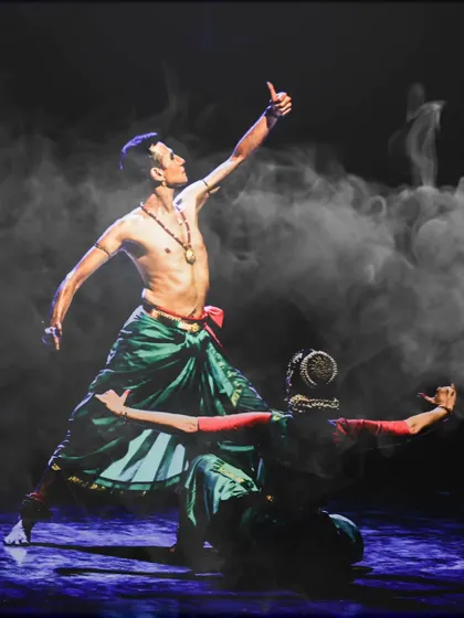 A dynamic group pose from 'Thyagaraja Hrt Sadana,' showcasing the powerful imagery we create as an ensemble.