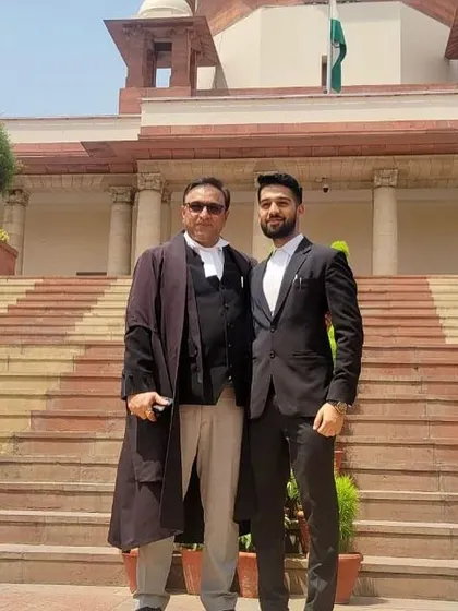 With my mentor, Senior Advocate Pradeep Rai Sir, at the Supreme Court. I hold deep respect for the legal hierarchy and believe in learning from the best, often collaborating with Senior Advocates to achieve the strongest outcomes for my clients.