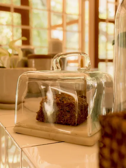 Our famous banana bread, perfectly moist and full of chocolate. It is a simple, comforting treat that we have been baking since day one and it pairs beautifully with our coffee.