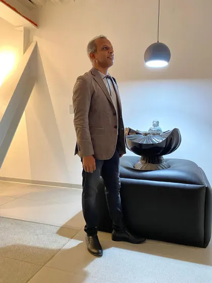 A moment with artist L.N. Tallur and his work. The collaborative process with artists is essential to creating authentic and powerful cultural spaces.