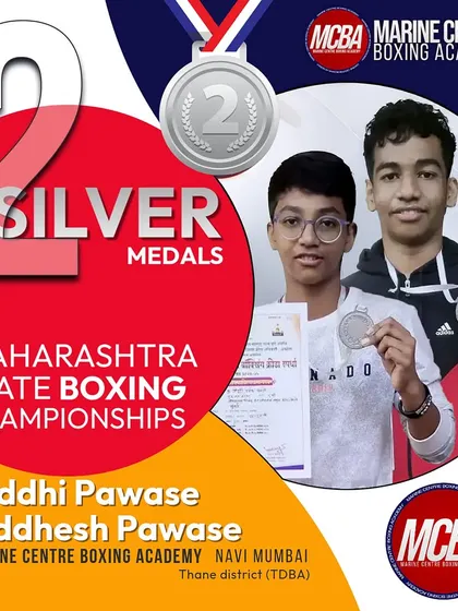 Brother and sister duo, Riddhi and Siddhesh Pawase, both winning silver medals at the DSO Maharashtra State Boxing Championships. They train together, support each other, and win together.