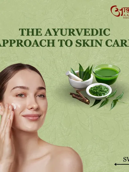 This image represents the Ayurvedic approach to skincare, which uses natural ingredients like Neem to create gentle yet effective treatments for a healthy complexion.