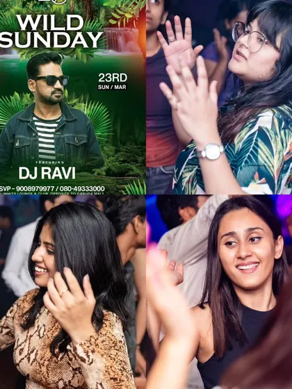 A collage for 'Wild Sunday' at Nolimmits, capturing the wild energy of the weekend finale.