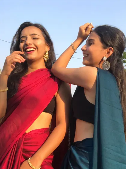 A candid, happy moment between us. Our friendship and chemistry are at the heart of Sangeet Ready, and we bring that collaborative spirit to every family we work with.