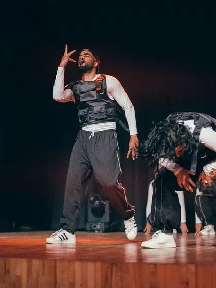 A close-up of our hip-hop crew, showcasing the attitude and expression that fuels their performance.