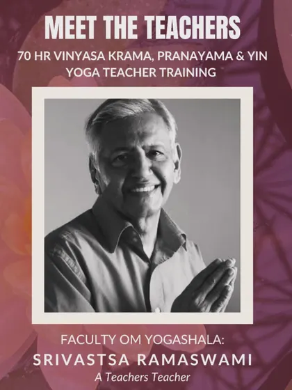 Meet the master: Srivatsa Ramaswami, my teacher and a direct student of Sri T. Krishnamacharya for over 30 years. It is a profound honor to have him as part of my faculty.