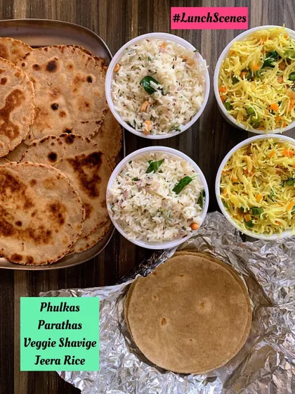 A duplicate image of the simple lunch items.