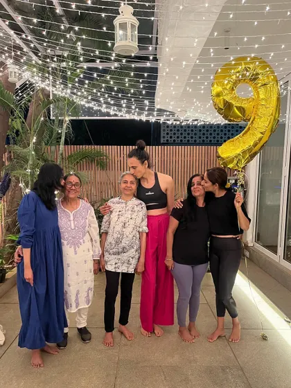 A sweet moment from our Women's Day event, celebrating nine years of the studio. It was a beautiful evening of community and shared peace.