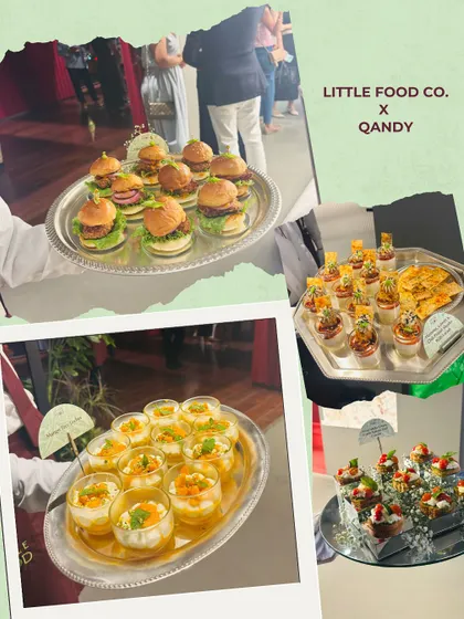 A look at the vibrant and delicious menu we catered for an event with Qandy. The spread included mini sliders and a variety of colorful appetizers, perfectly matching the fun and youthful energy of the brand.