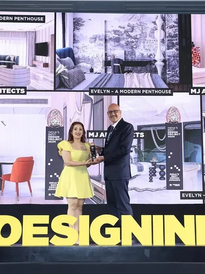 I was incredibly honored to receive the 'India's Best Design Project 2024' award for our Evelyn penthouse project. This recognition is a testament to my team's dedication to pushing creative boundaries and delivering exceptional quality in every detail.