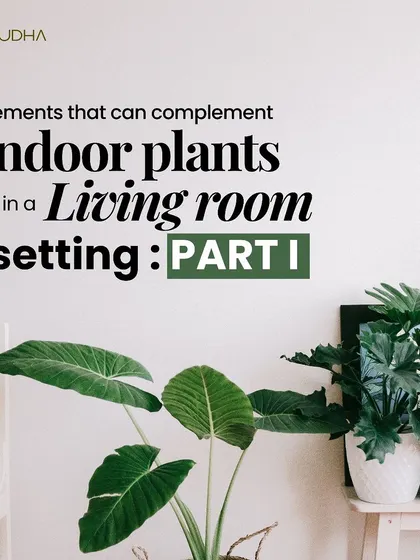 This is part one of my series on elements that complement indoor plants. This set focuses on creating a warm, organic atmosphere with wooden furniture, ceramic planters, and rattan accents.