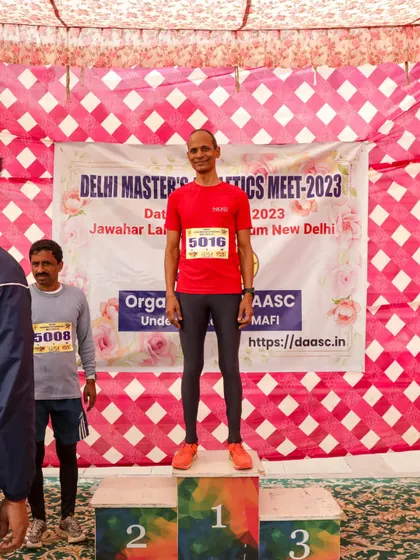 Standing tall on the number one spot. A testament to dedication and a well-executed race plan.