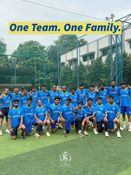 One Team, One Family. The entire squad poses for a group photo after a tough training session, showcasing the unity and camaraderie at our academy.