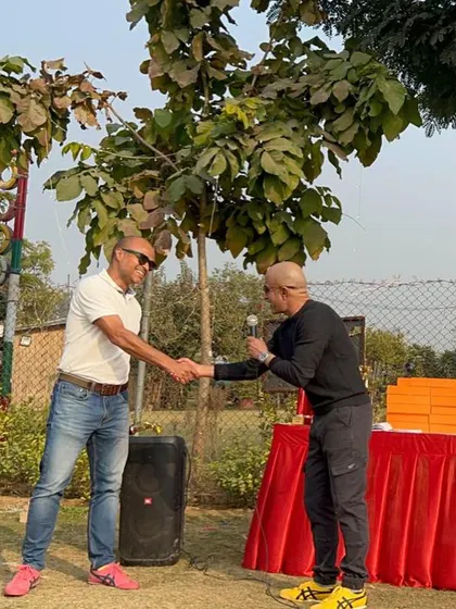 A handshake of respect. Celebrating the achievements of a GRR member at our annual awards ceremony.