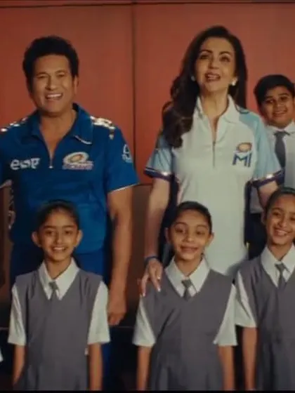 A still from the Mumbai Indians ad, showing our student standing right next to Sachin Tendulkar. We are incredibly proud to see our tribe members achieve such amazing things.