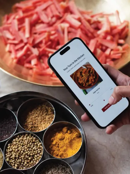 You don't need perfect measurements, just her voice. With our voice app, you can hear your mum guide you through her recipe, with all the 'andaaz se' (by estimation) and stories included.