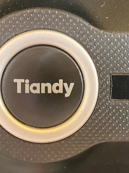 The Tiandy logo on the Network Video Recorder (NVR). I use and trust this brand for its reliability and performance.