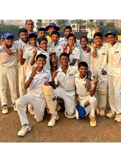 The victorious U-12 team after winning the Straight Drive Tournament. Another trophy added to our academy's cabinet.
