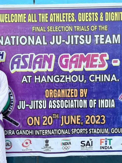 Another shot of our instructor at the Asian Games trials. The journey of a competitor is long, and we celebrate every step of the process.