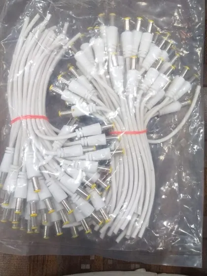 Bundles of DC power connectors for cameras.