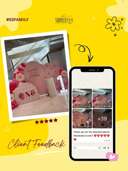Client feedback like this makes my heart float! Knowing that the family "absolutely loved" the decor for their daughter's first birthday is the best reward.