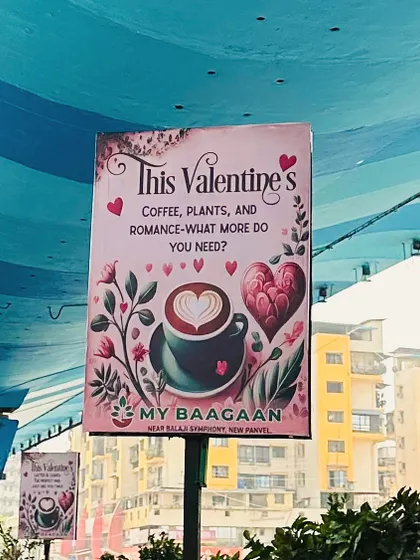 Our Valentine's billboard spotted under the Panvel flyover. We ran a fun "Snap it, Sip it" campaign where people could get a free mocktail for sharing a picture with our billboard.