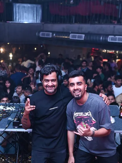 Posing with the legendary Sound Avtar after opening for him. It's an honor to share the stage with artists I admire.