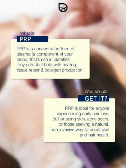 Platelet-Rich Plasma (PRP) therapy is a natural way to rejuvenate your skin and hair. I use your body's own growth factors to stimulate collagen, heal acne scars, and combat hair loss for authentic, lasting results.