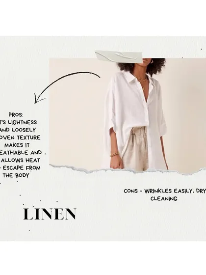 A duplicate view on the benefits of linen for summer.