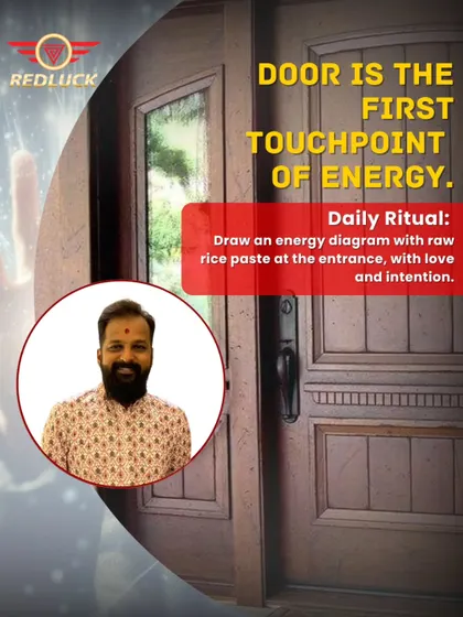A simple daily ritual can energize your home's entrance. I demonstrate how to draw an energy diagram with raw rice paste at your main door. This act, done with intention, invites prosperity and positive vibrations into your life.
