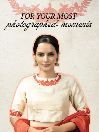 My mood is somewhere between a modern woman and her grandmother’s traditions. This hand-embroidered blouse is for your most photographed moments, designed to be timeless.