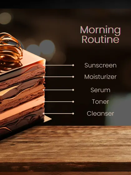 Your morning routine should be all about protection. This visual guide shows the proper layering sequence: Cleanser, Toner, Serum, Moisturizer, and finally, the most important step, Sunscreen.