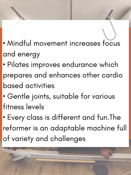 Pilates is mindful movement that increases focus and energy. It also improves endurance, which enhances other cardio-based activities.