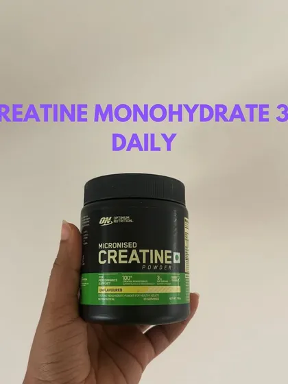 I take 3 grams of creatine monohydrate daily to support my strength and performance goals. Consistency is key with creatine, as it works by saturating your muscles over time. This is the brand of micronized creatine I currently use.