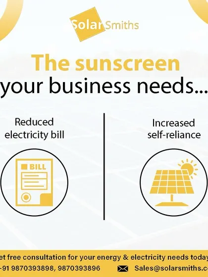 My solar solutions are the sunscreen your business needs, offering reduced electricity bills and increased self-reliance.