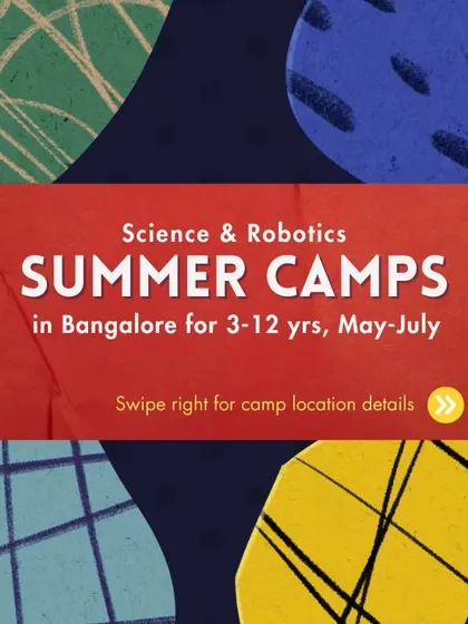 A duplicate of ID 218, announcing our summer camps in Bangalore.