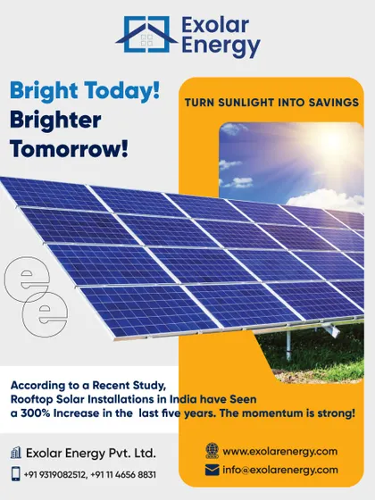 Rooftop solar installations in India have seen a 300% increase in the last five years. The momentum is strong, so join the trend for a brighter tomorrow.