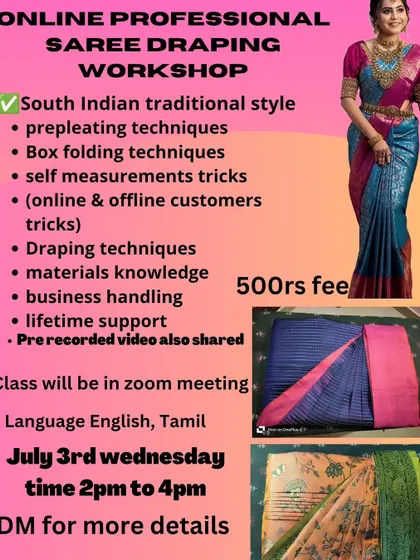 This workshop was taught in both English and Tamil, and included a pre-recorded video for students.