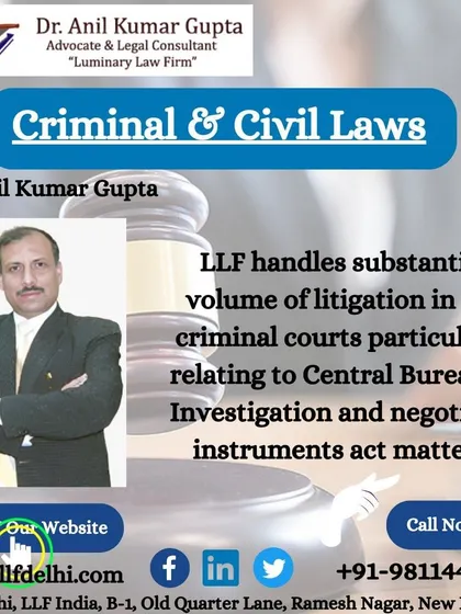 We handle a substantial volume of litigation in both criminal and civil courts. This image represents our significant experience in complex legal matters, particularly those related to the Central Bureau of Investigation (CBI) and cases under the Negotiable Instruments Act.