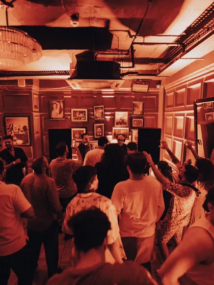 The whole room is a dance floor when the music is this good.