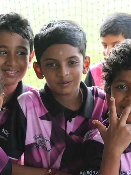 The happy faces of our U-10 players, enjoying their time at the Dasara Cup.