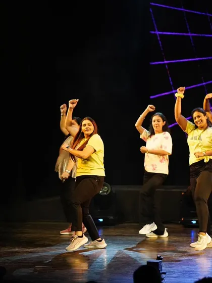 Our amazing ladies kicking off their power-packed Zumba performance at Zest '25. The energy in the auditorium was incredible as they turned fitness into a full-blown stage party.