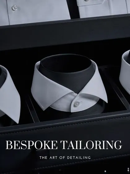 The collar is the frame for your face and sets the tone for your shirt. I offer a complete guide to collar variations, from classic to contemporary, ensuring every detail of your bespoke shirt is perfectly suited to you.