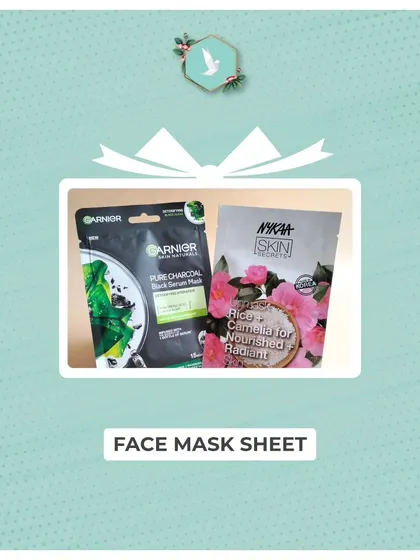 A small gesture of care. Including face mask sheets in a hamper is a great way to encourage someone to take a moment for themselves.