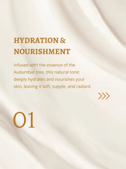 The first benefit of Audumbar Jal is hydration and nourishment. This natural tonic leaves the skin soft, supple, and radiant.