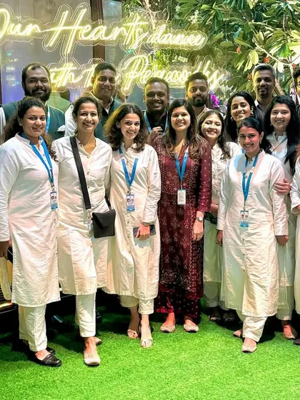 Our team on-site at the Ambani-Merchant cruise celebration. It takes a dedicated, coordinated crew to manage an event of this scale, and we are proud of the seamless experience we delivered.