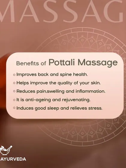 Discover the benefits of Pottali massage. This therapy improves back and spine health, enhances skin quality, reduces inflammation, and induces good sleep by relieving stress.