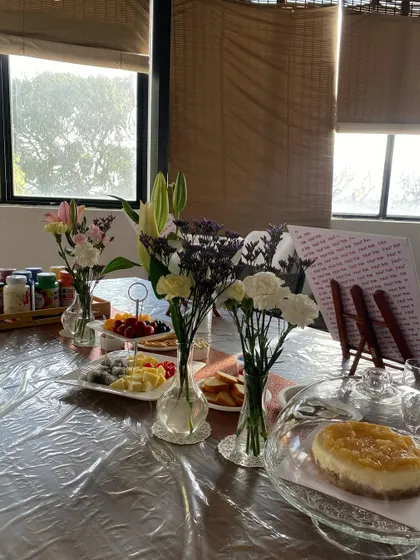 Another view of the romantic and thoughtful setup for the private painting date. We love helping you create these special moments for your loved ones.